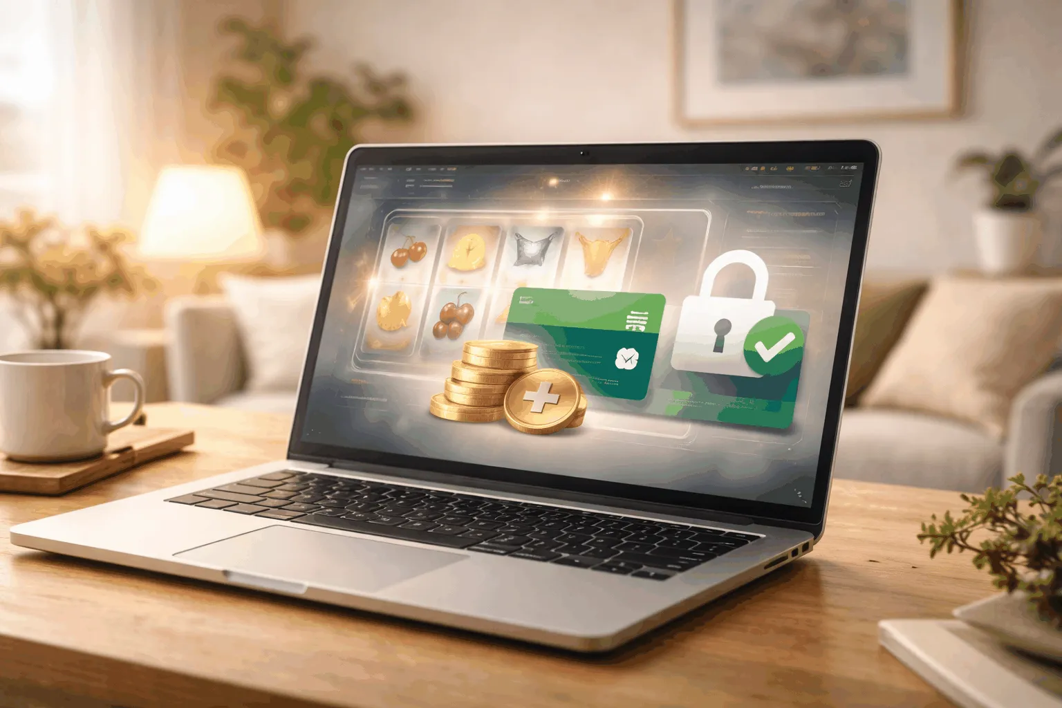 Interface de casino en ligne en CHF avec éléments de paiement sécurisé et environnement moderne